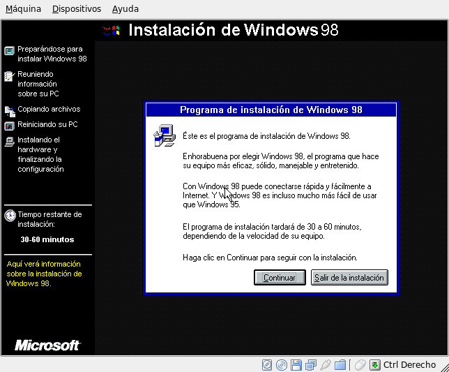 WIN 98 ARRANQUE win 98 arranque: